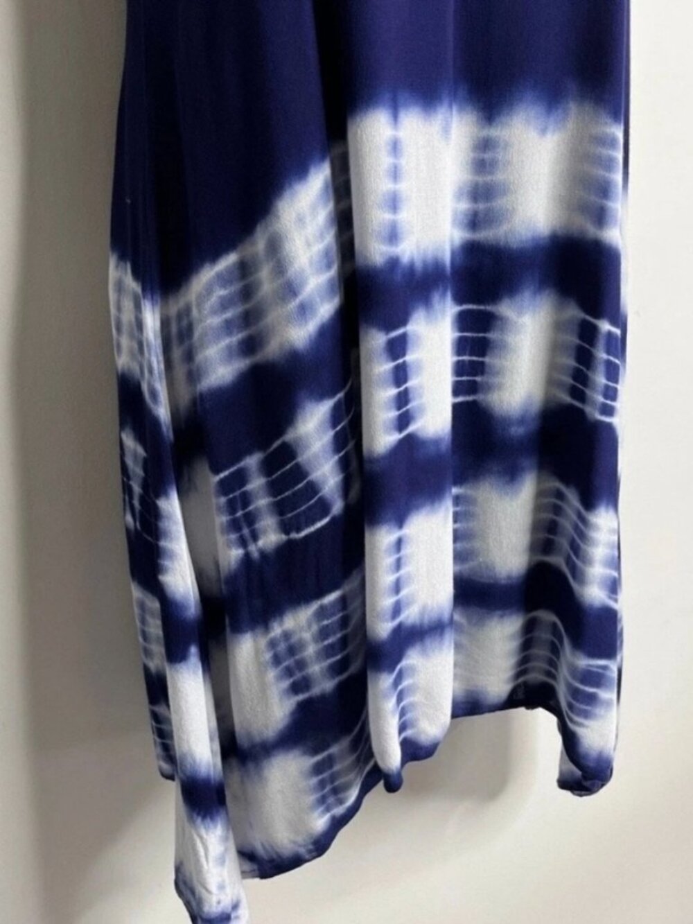 Blue Rain Women's Swing Dress XS Blue Tie Dye Sleeveless Asymmetric Hem Tunic - Picture 5 of 10